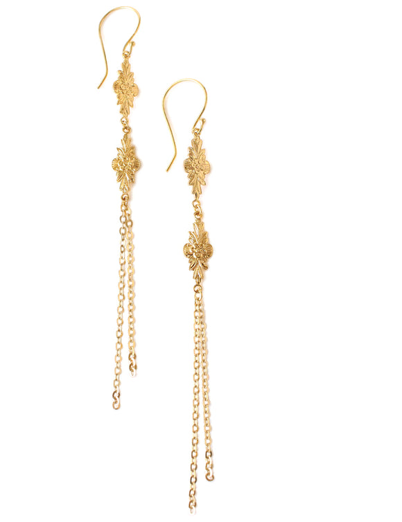 Dige Designs long gold plated link earrings