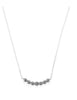 Short silver necklace with grey Swarovski pearls