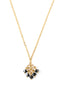 Dige Designs short gold necklace with black Swarovski crystal 