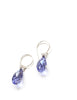 Dige Designs Tanzanite Swarovski crystal drop earrings