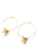 DIge Desigs gold butterfly hoop earrings