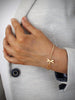 Gold dragonfly bracelet with Golden Shadow Swarovski crystals