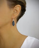 Silver earrings with black diamond Swarovski drops
