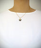 Dige Designs short gold necklace with black Swarovski crystal