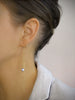 Dige Designs long light blue freshwater pearl earrings