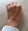 Dige Designs bracelet with Montana AB Swarovski crystals